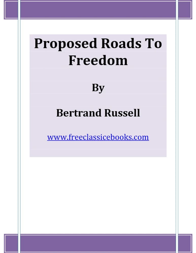 کتاب راه های پیشنهادی به سوی آزادی (Proposed Roads To Freedom) نسخه انگلیسی PDF | برتراند راسل