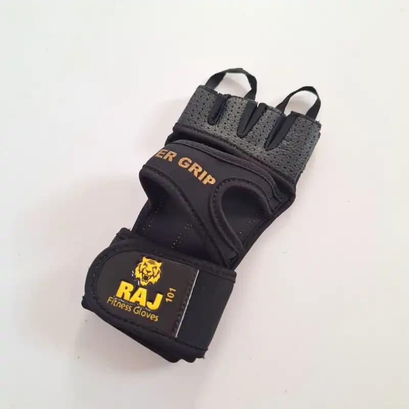 دستکش کف بند بدنسازی راج RAJ وارداتی DB-325 — تصویر ۴
