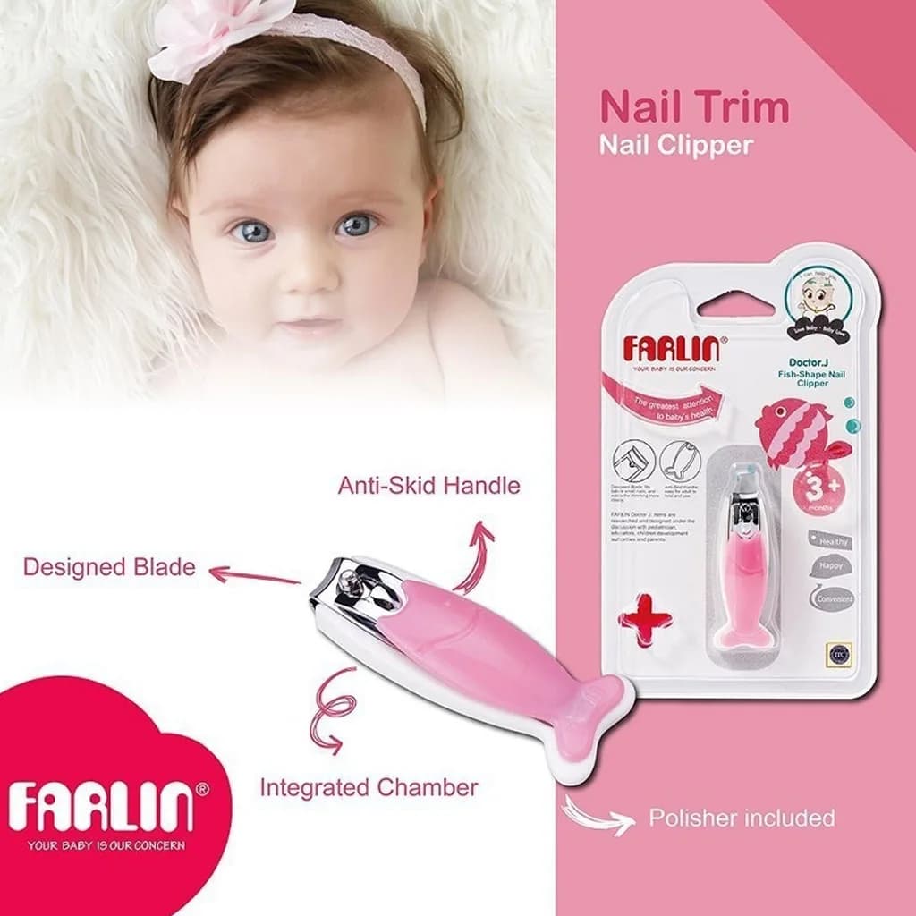 ناخنگیر فارلین Fish Shape Nail Clipper طرح ماهی بدنه سفید Farlin — تصویر ۷