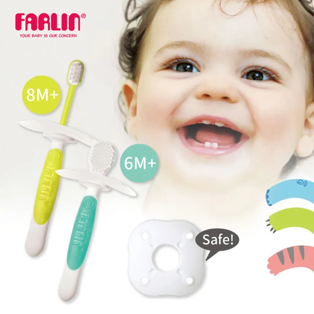 ست مسواک فارلین 3تایی بهداشت دهان و ماساژ لثه 3مرحله ای Farlin — تصویر ۸