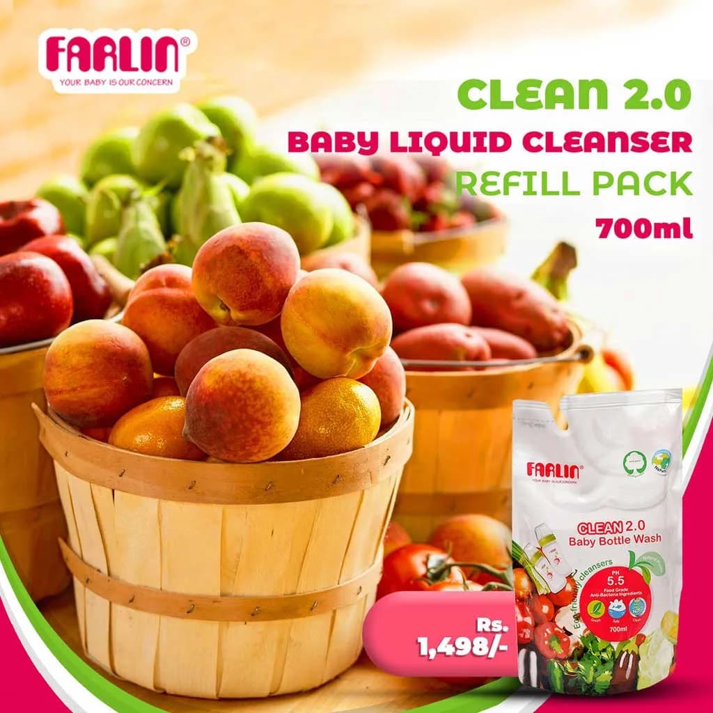 مایع استریل شیشه شیر فارلین 700ml پاکتی Farlin — تصویر ۳