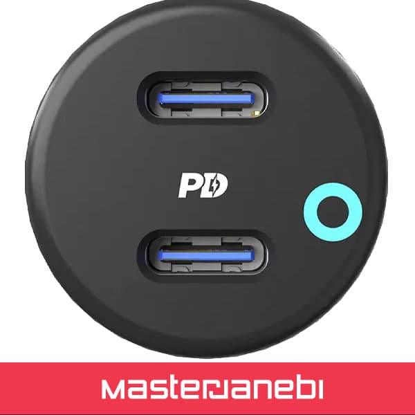 شارژر فندکی دو پورت 55 وات پاورولوژی Powerology Ultra-Quick Car Charger PCCSR006 — تصویر ۲