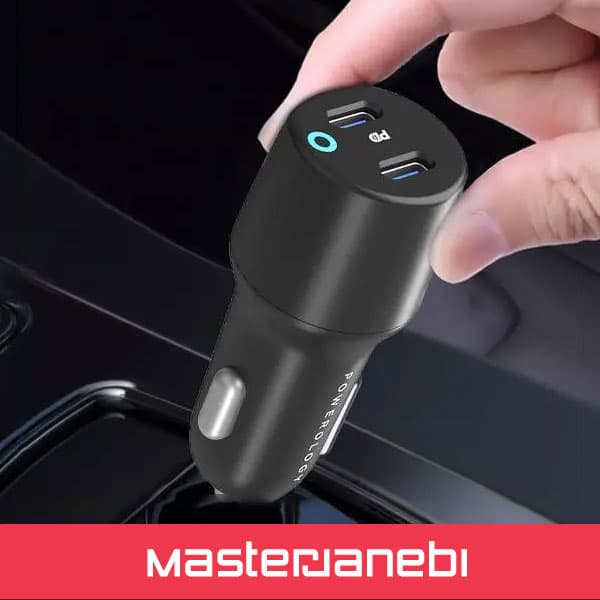 شارژر فندکی دو پورت 55 وات پاورولوژی Powerology Ultra-Quick Car Charger PCCSR006 — تصویر ۴