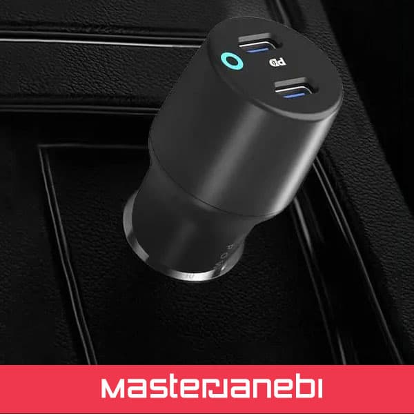 شارژر فندکی دو پورت 55 وات پاورولوژی Powerology Ultra-Quick Car Charger PCCSR006 — تصویر ۳