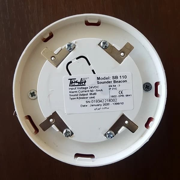 آژیر فلاشر اعلام حریق تسلا مدل SB-110 کد k15701 — تصویر ۲