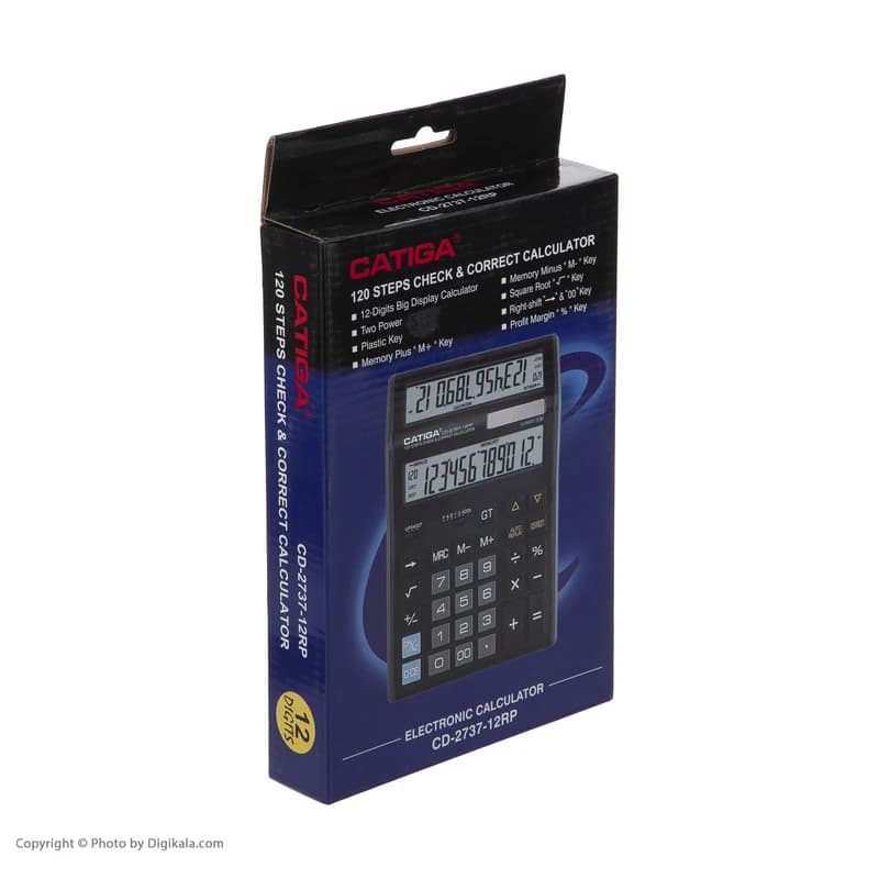 ماشین حساب کاتیگا مدل CD-2737-12RP — تصویر ۴