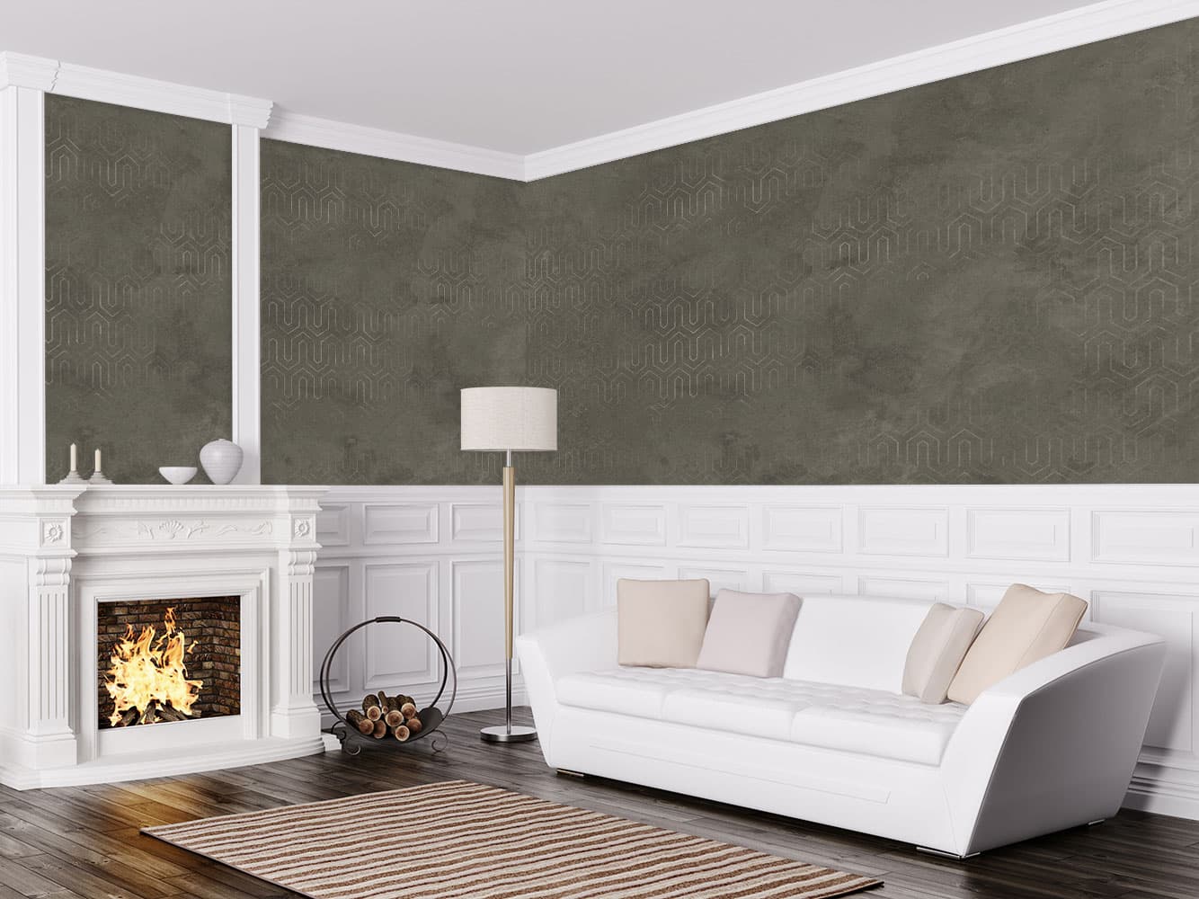 کاغذ دیواری کلاسیک هندسی M10072140 — تصویر ۲