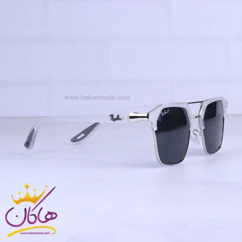 عینک آفتابی ری بن فراری مردانه فریم مربع سفید RB 3697/3 — تصویر ۴