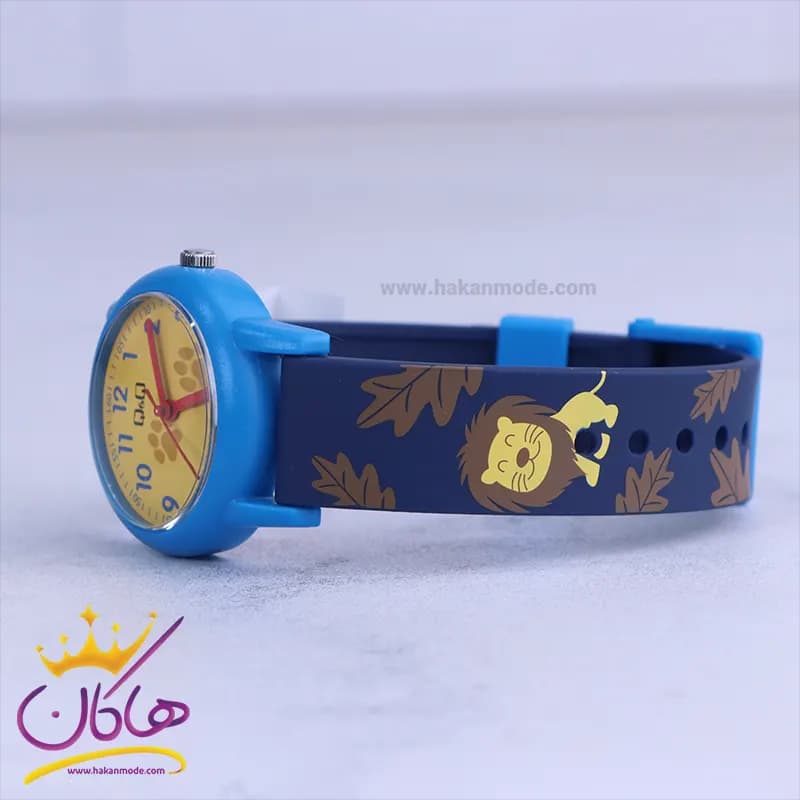ساعت کیو اند کیو پسرانه رابر آبی طرح شیر V23A004VY — تصویر ۳