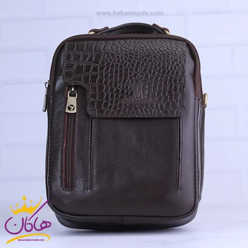 کیف دوشی چرم پوست ماری چرمسال کد 630 — تصویر ۷
