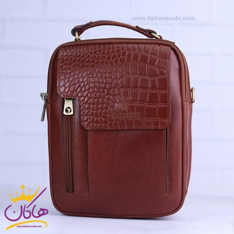 کیف دوشی چرم پوست ماری چرمسال کد 630 — تصویر ۲