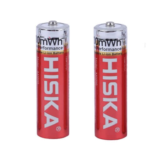 باتری شارژی نیم قلمی هیسکا HISKA H15-AAA2 پک دو عددی