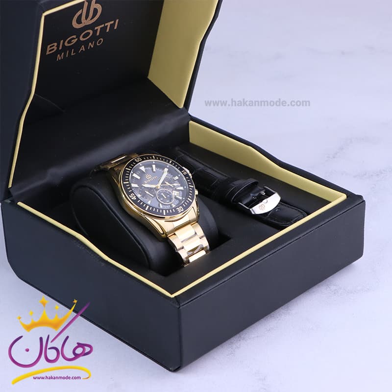 ساعت مچی بیگوتی مردانه کرنوگراف بند فلزی و چرم BG.1.10570-3E — تصویر ۶