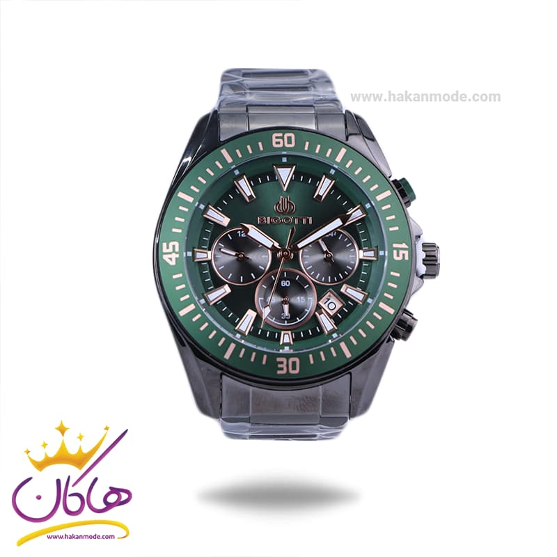 ساعت مچی بیگوتی مردانه کرنوگراف بند فلزی و چرم BG.1.10570-4E