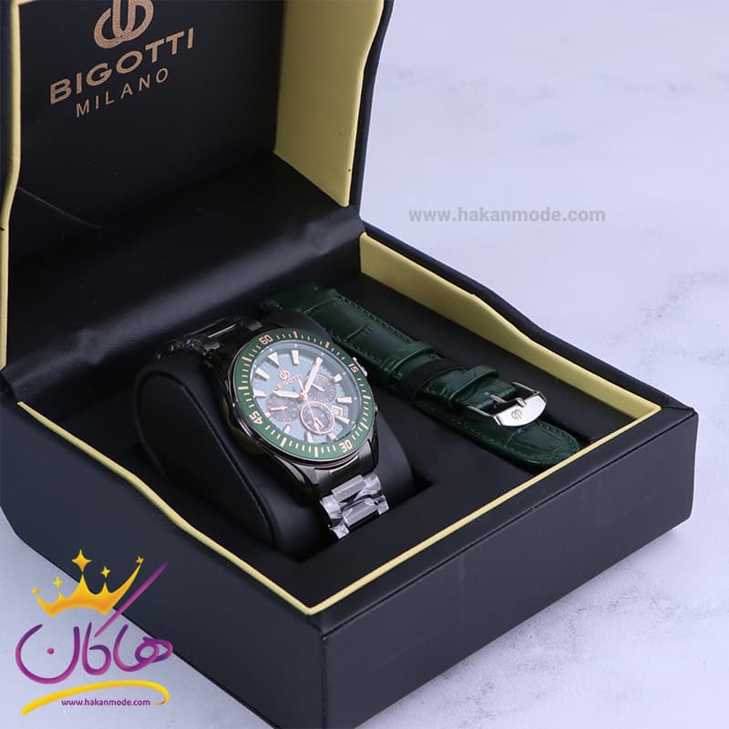 ساعت مچی بیگوتی مردانه کرنوگراف بند فلزی و چرم BG.1.10570-4E — تصویر ۵
