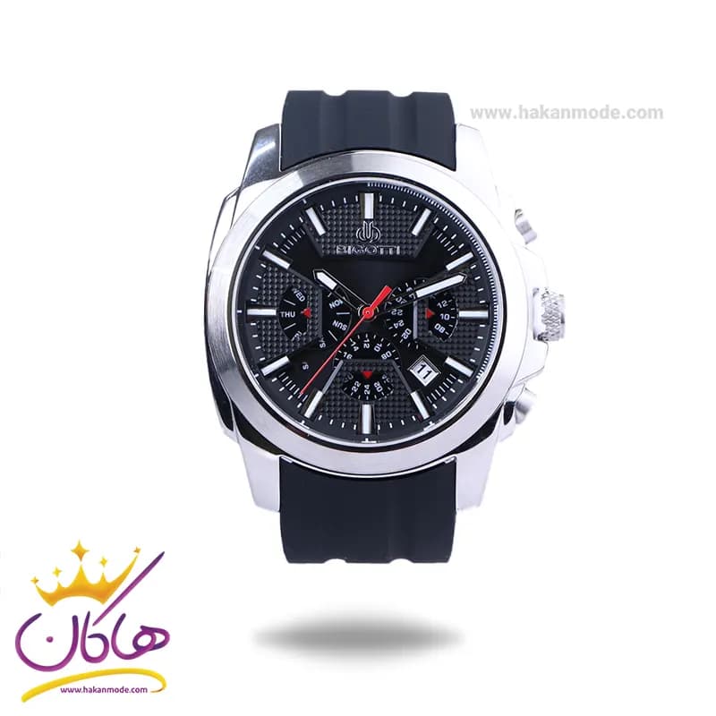 ساعت عقربه ای بیگوتی مردانه بند رابر مشکی BG.1.10636-1