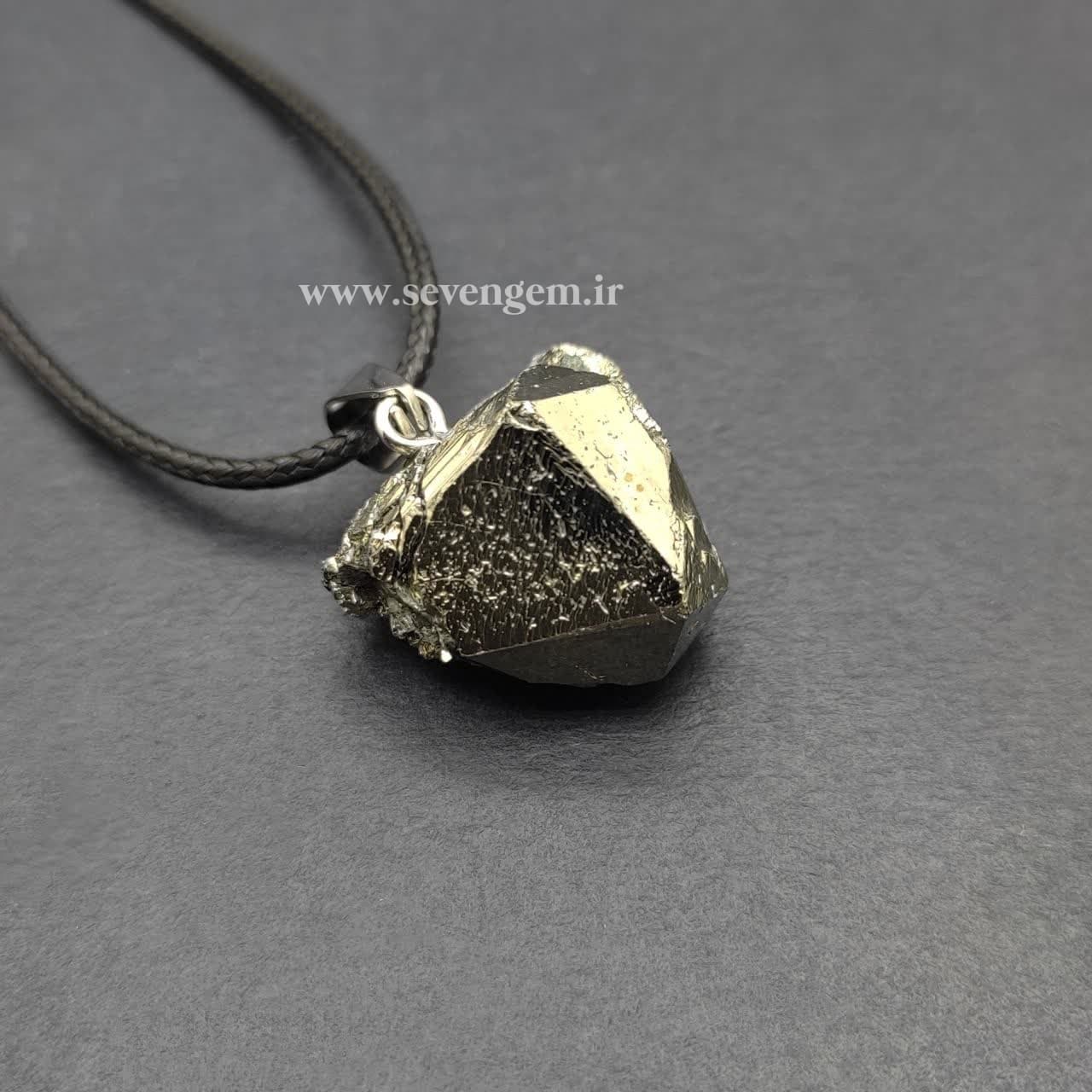 گردنبند سنگ پیریت طلایی (کدA153)