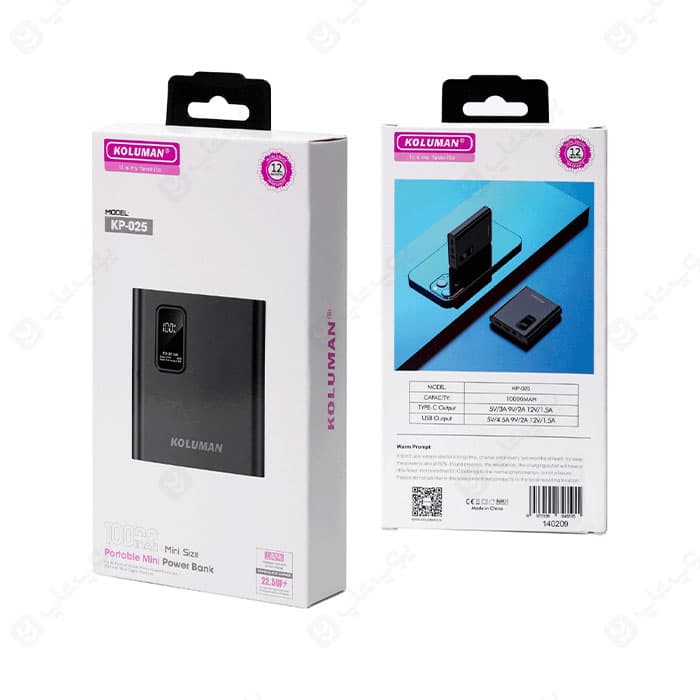 پاوربانک 10000mAh کلومن مدل KP-025 — تصویر ۲