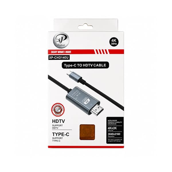 کابل HDMI به TYPE-C دو متری مدل CHD140U ایکس پی (XP) — تصویر ۲