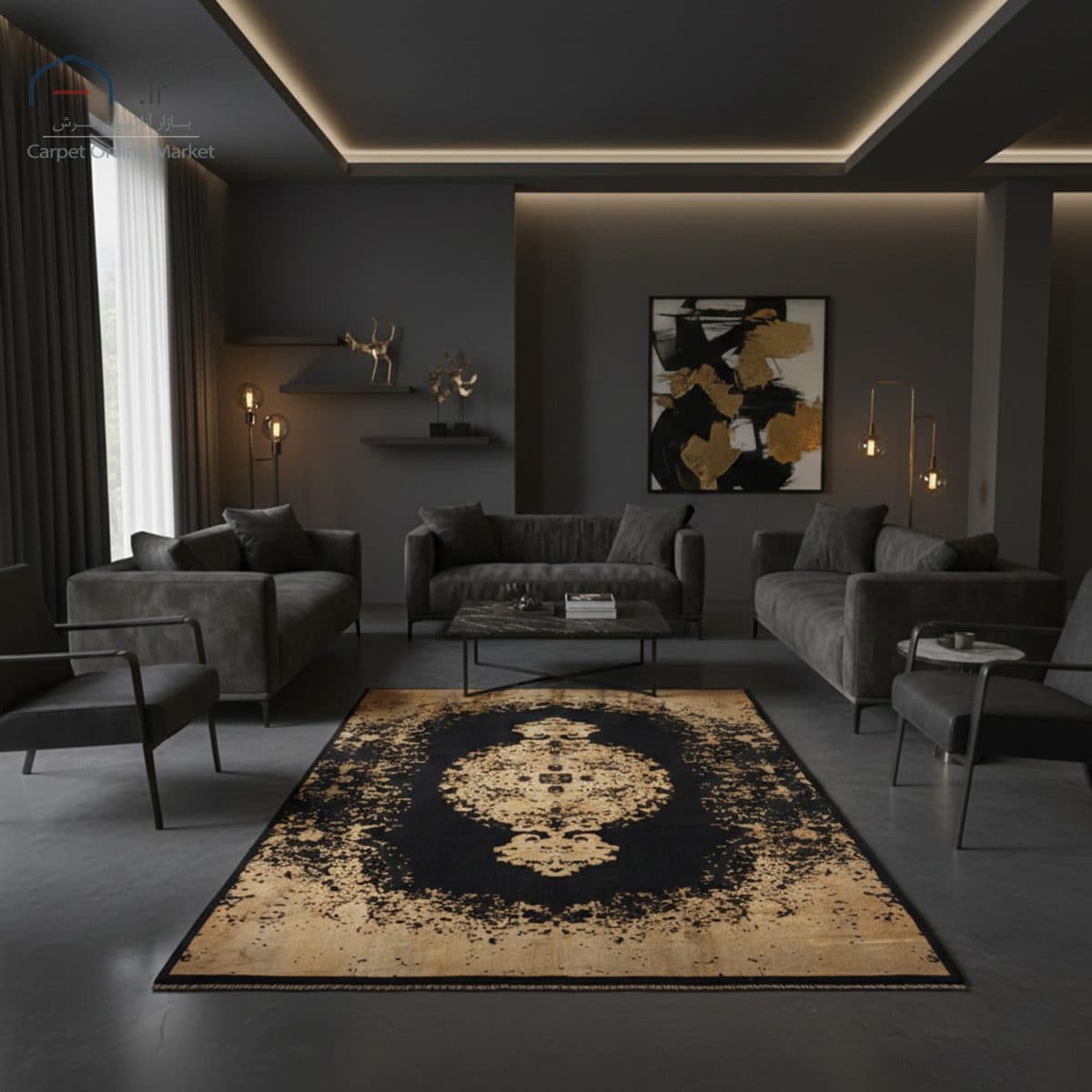 فرش مدرن بافت کد D30135