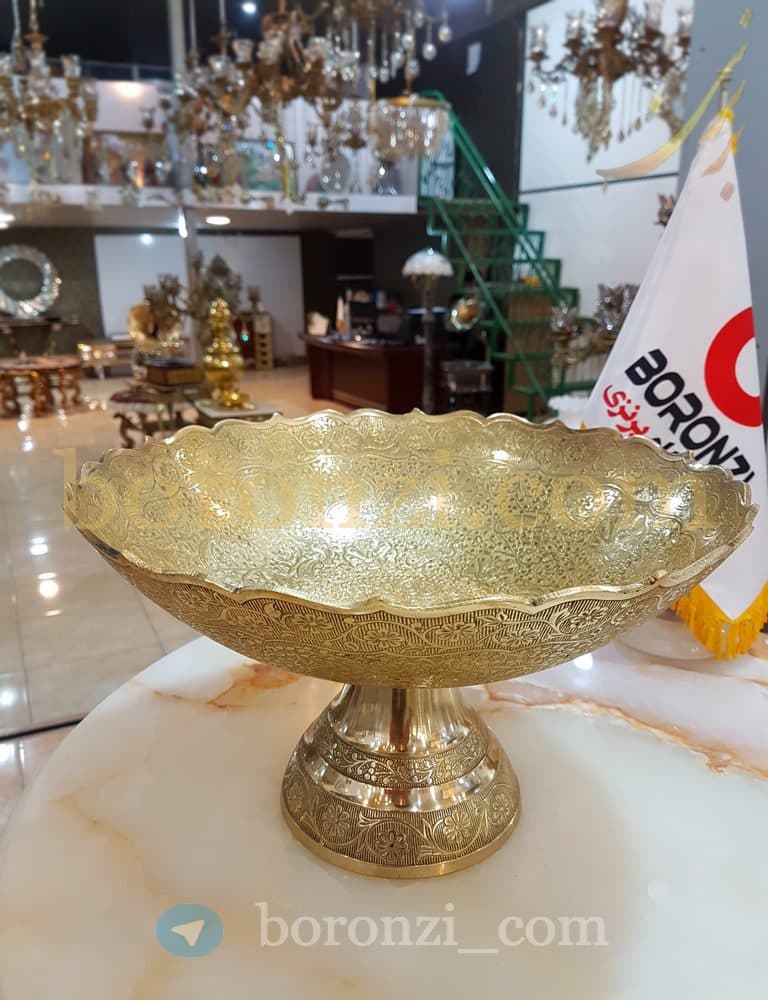 میوه خوری هندی برنجی طوطی 24 سانت