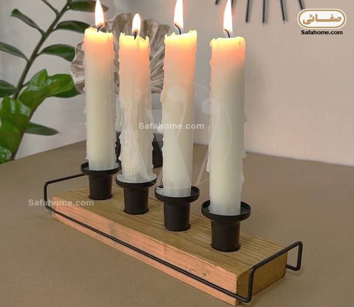 جاشمعی ۴تائی چوبی
