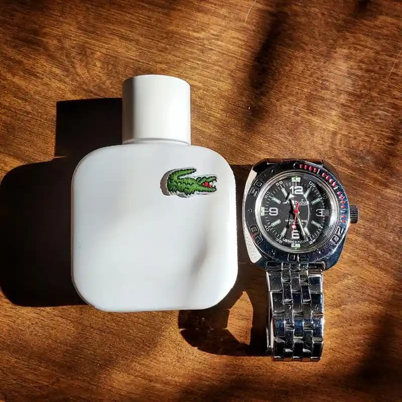 ادو تویلت مردانه لاکاست L.12.12 Blanc حجم 100ml — تصویر ۴