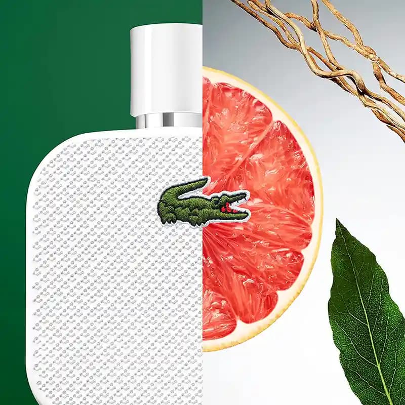 ادو تویلت مردانه لاکاست L.12.12 Blanc حجم 100ml — تصویر ۵