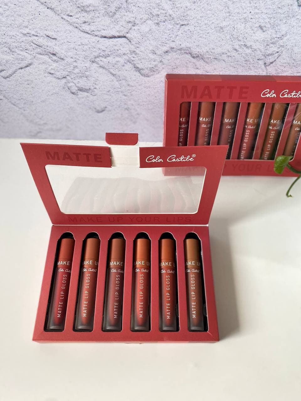 پک ۶ عددی رژ لب مایع کالر کاستل (مات و مخملی) — تصویر ۳