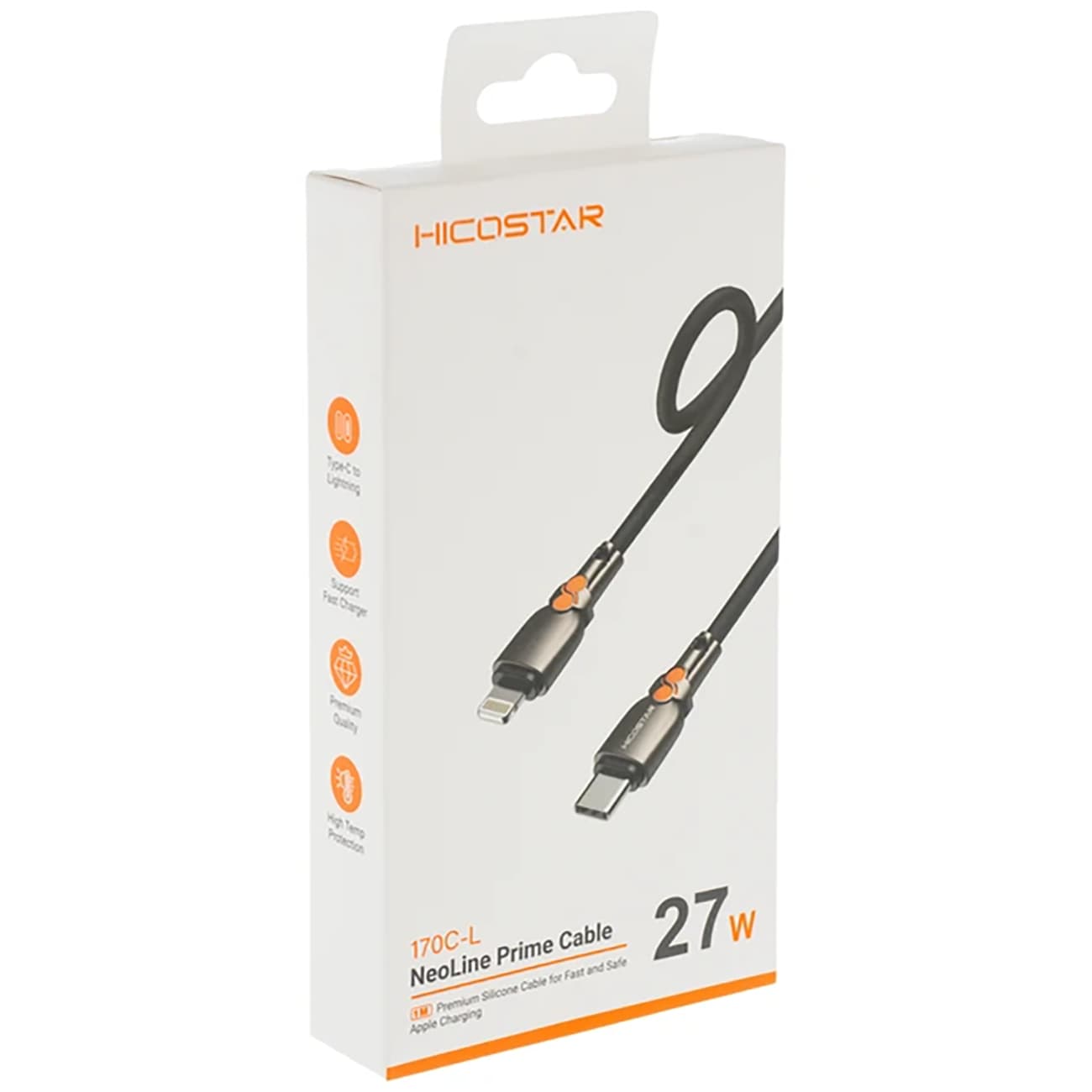 کابل تایپ سی به لایتنینگ 27 وات هایکو استار مدل 170C-L یک متر — تصویر ۴