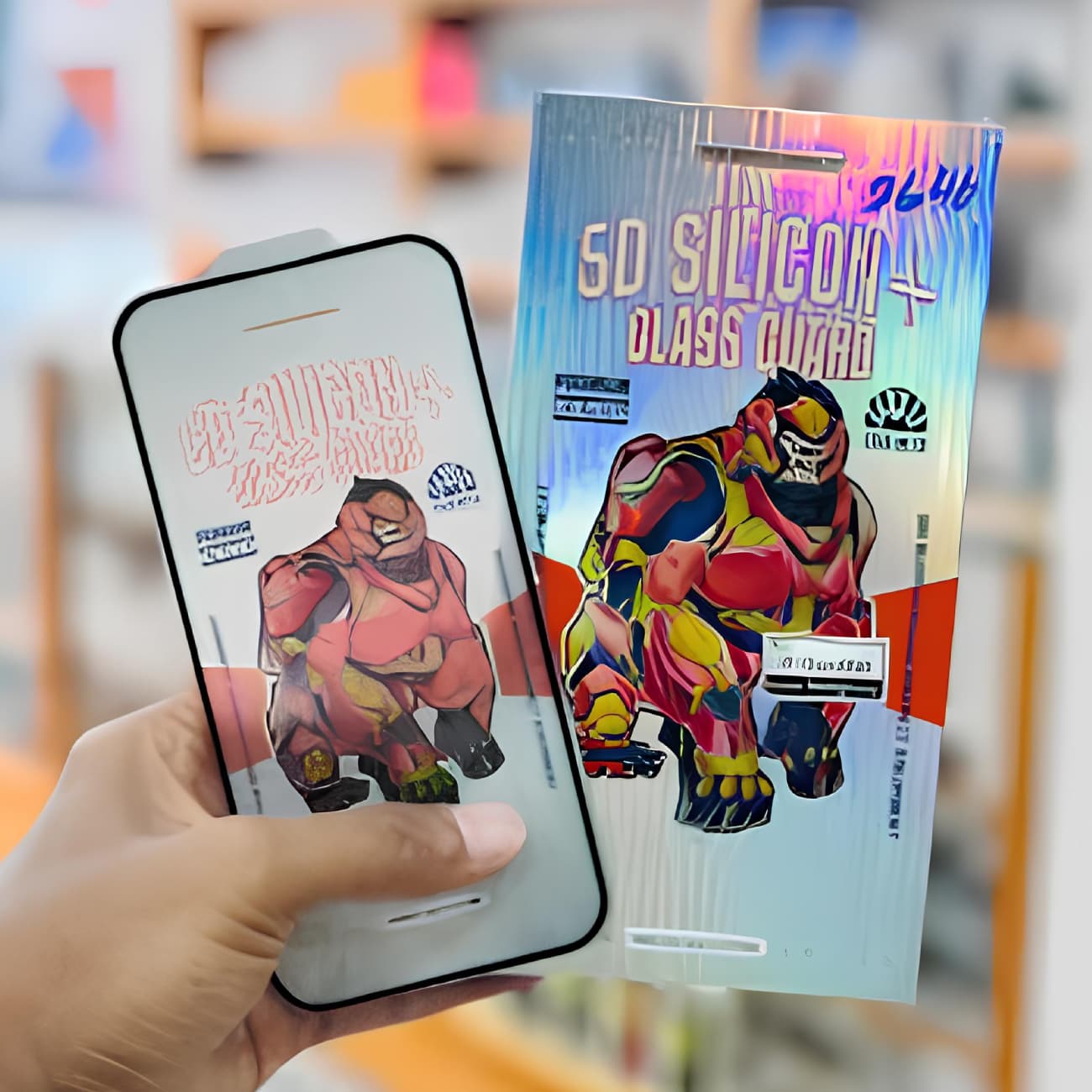 گلس آیفون 13 و آیفون 13 پرو ایربگدار 5 بعدی موکوسون 5D Silicon Plus — تصویر ۲