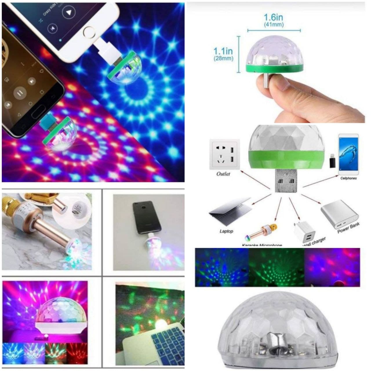 لامپ رقص نوردار USB LED — تصویر ۴