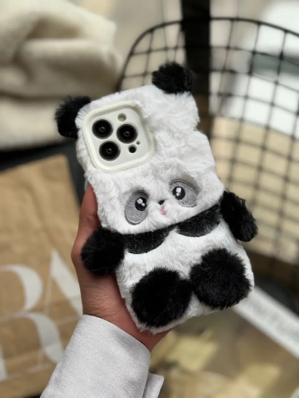 قاب Panda عروسکی پشمالو (کدC1606) — تصویر ۶