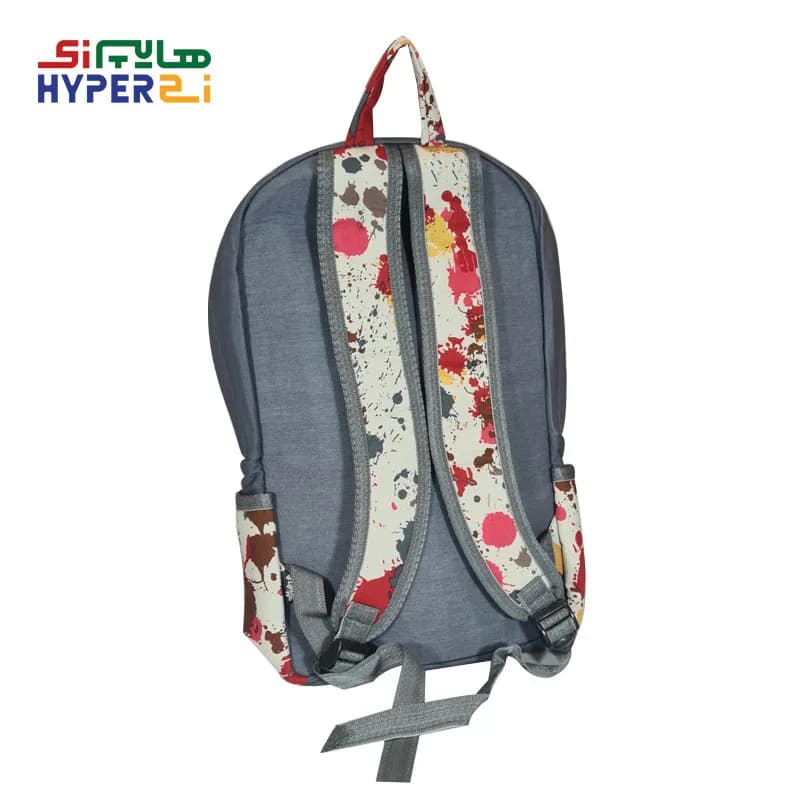 کوله پشتی دانش آموزی پسرانه زیماژ کد K013 طوسی آبرنگی — تصویر ۴