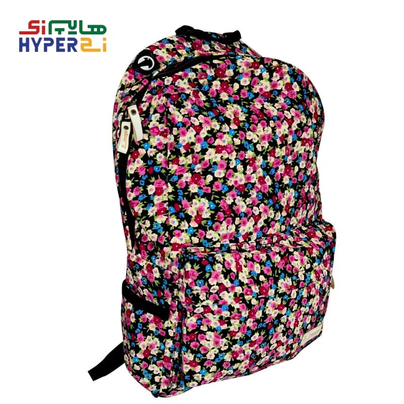 کوله پشتی دخترانه زیماژ کد K02 طرح گل دار