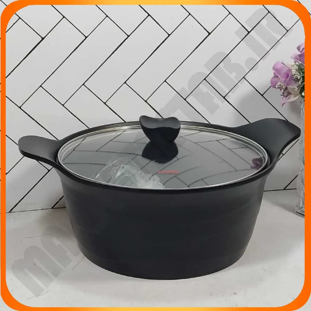قابلمه سایز 32 دایکاست مشکی صدف 40501001سام ست