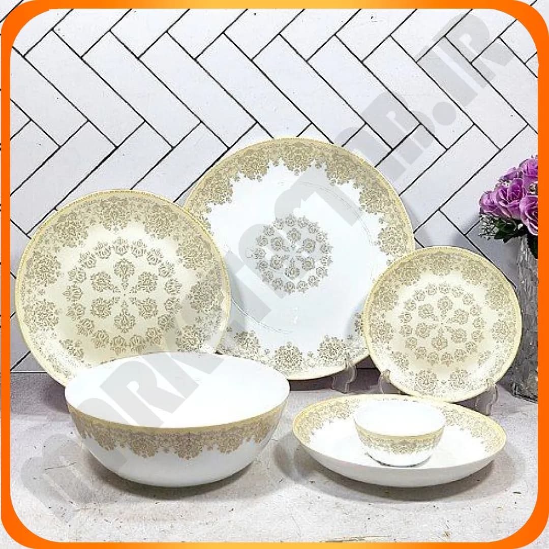 سرویس 26 پارچه گرد کلاسیک استاتیس کرم آرکوپال دینو