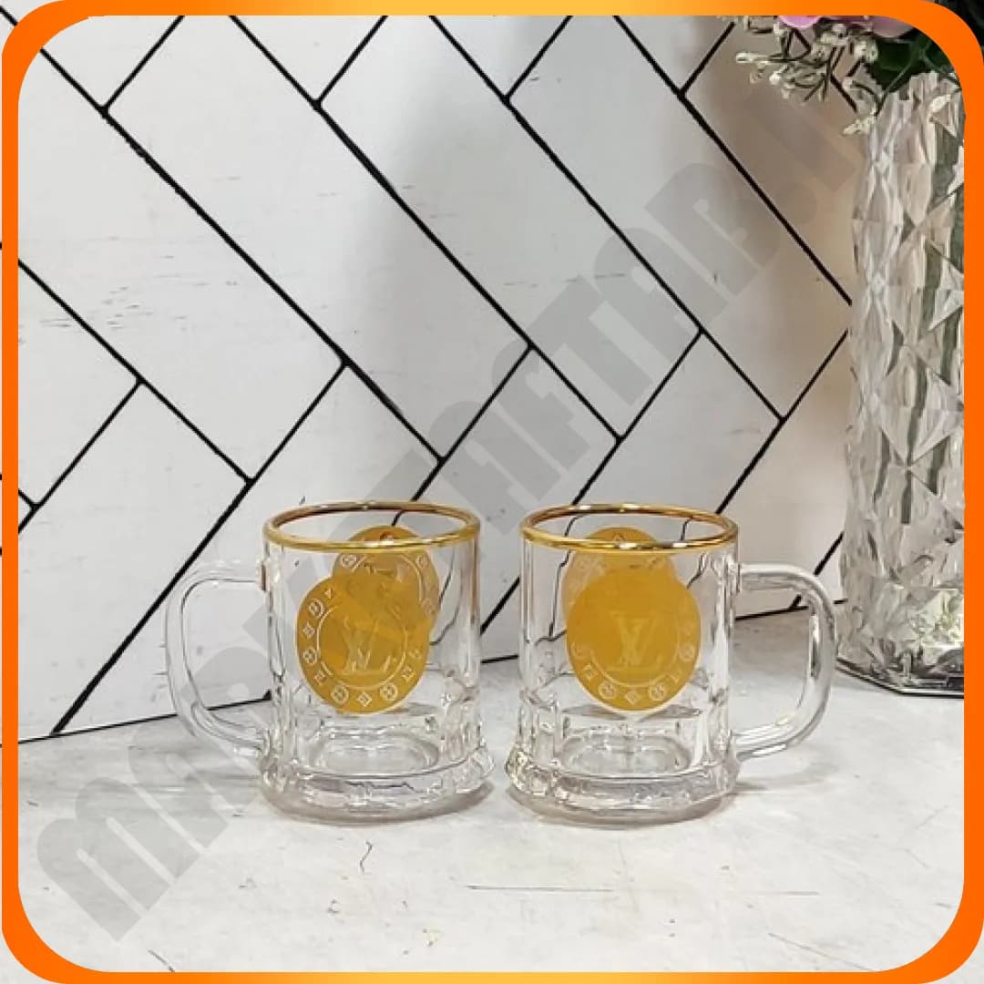 KTZB119 فنجان عینکی لب طلا لویی بلینک مکس