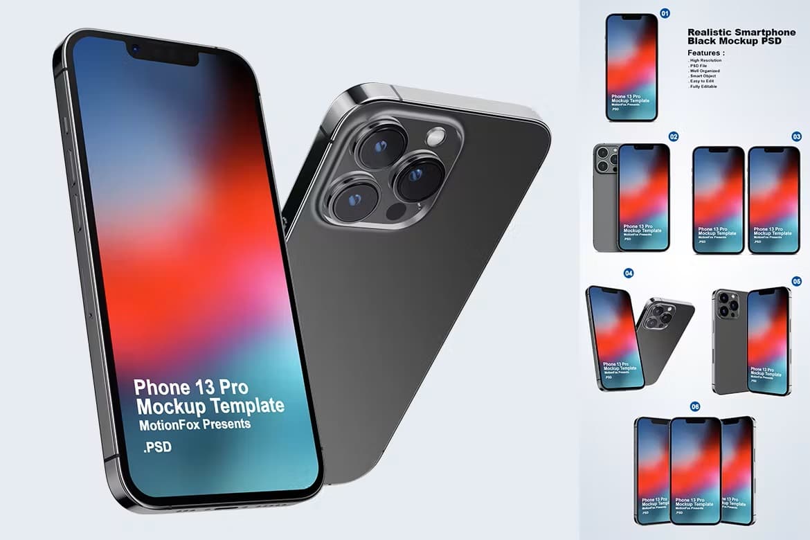موکاپ آیفون 13 پرو Phone 13 Pro Mockup
