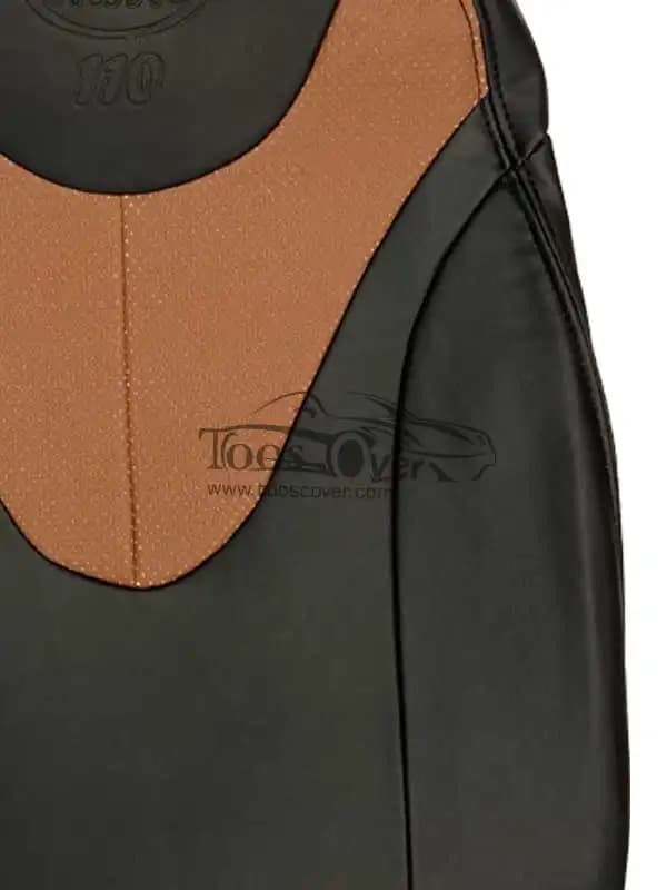روکش صندلی خودرو ام وی ام 110 جدید چرم مشکی مارون – کد 6130 — تصویر ۳