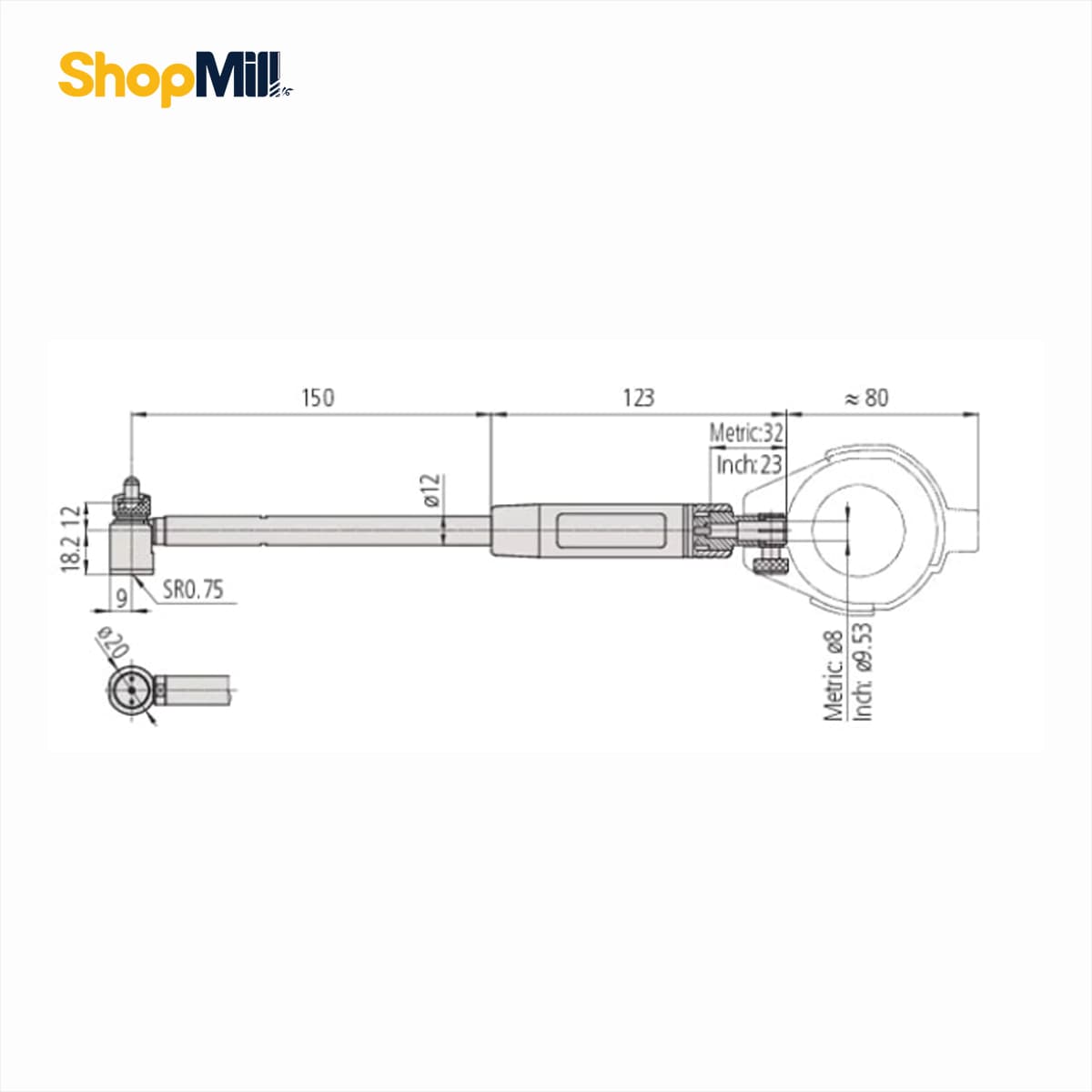 بورگیج میتوتویو (Mitutoyo) داخلسنج 60-35 میلیمتر مدل 722-511 — تصویر ۳