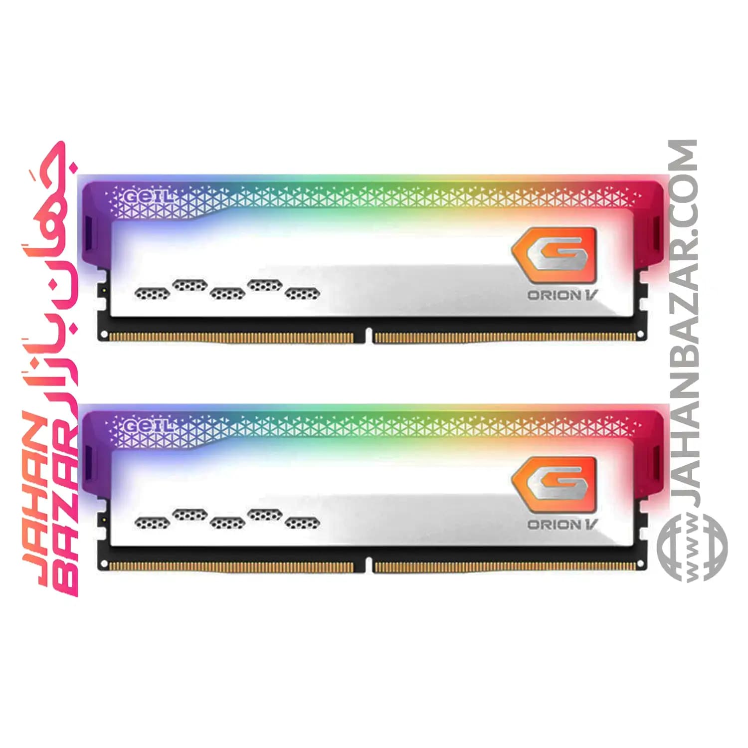 رم دسکتاپ جیل دو کاناله CL34 مدل DDR5 5200 MHz GEIL ORION V WHITE ظرفیت 32GB