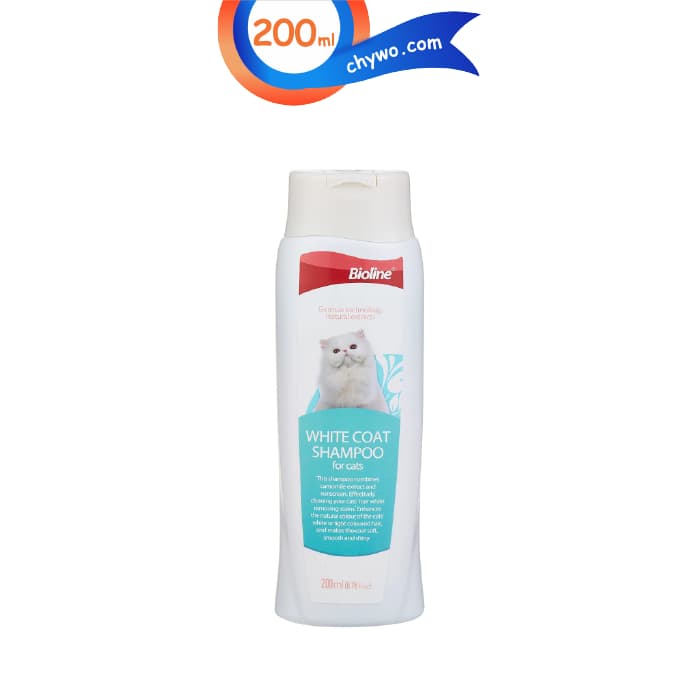 شامپو گربه مو سفید بایولاین حجم 250 میلی لیتر Bioline White Coat Shampoo