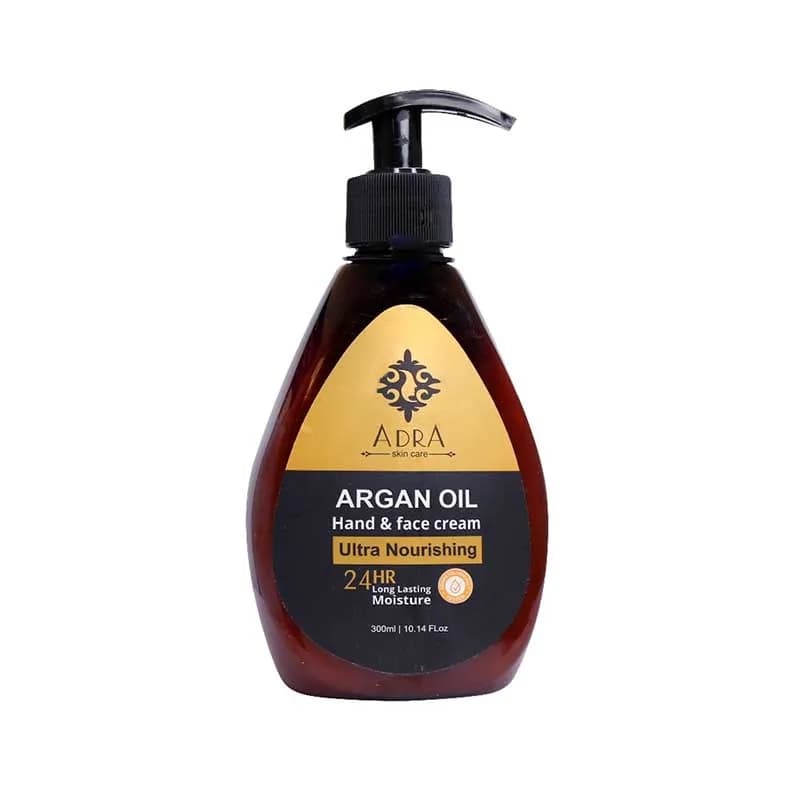 کرم مرطوب کننده دست و صورت آدرا حاوی روغن آرگان 300ml