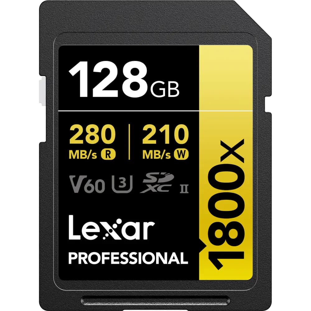 کارت حافظه لکسار Lexar 1800x SDXC 280MB UHS-II 128GB سری طلایی