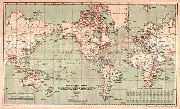 پوستر دیواری map of the world — تصویر ۲