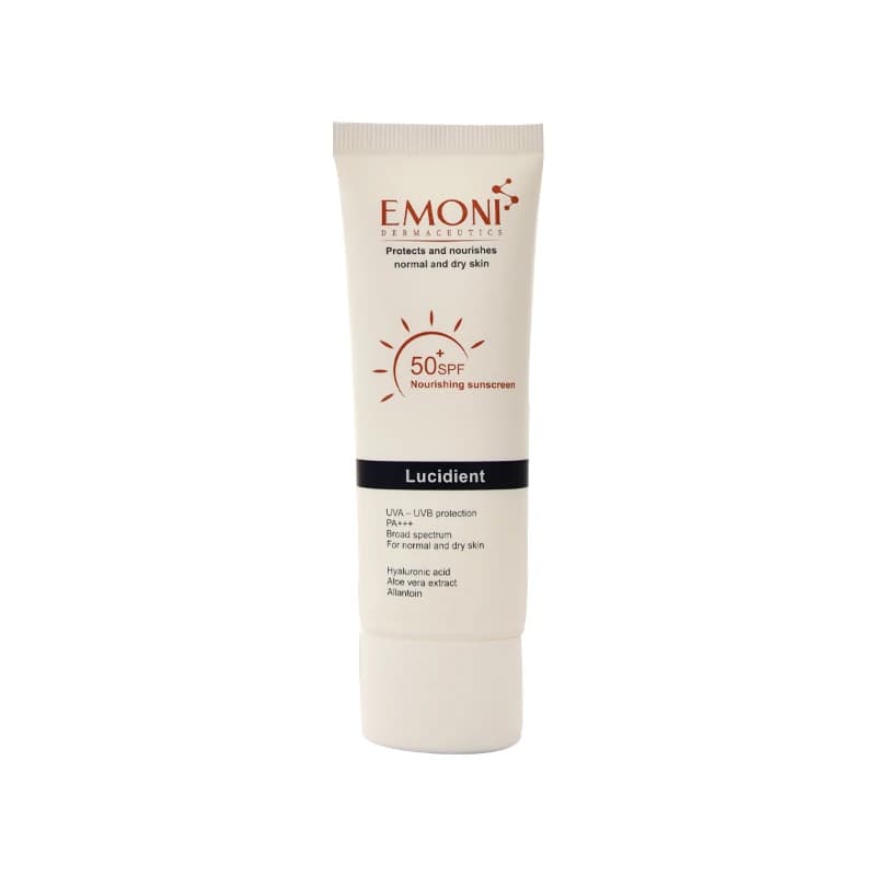 کرم ضد آفتاب بی رنگ پوست نرمال تا خشک SPF50 50 میلی امونی — تصویر ۲