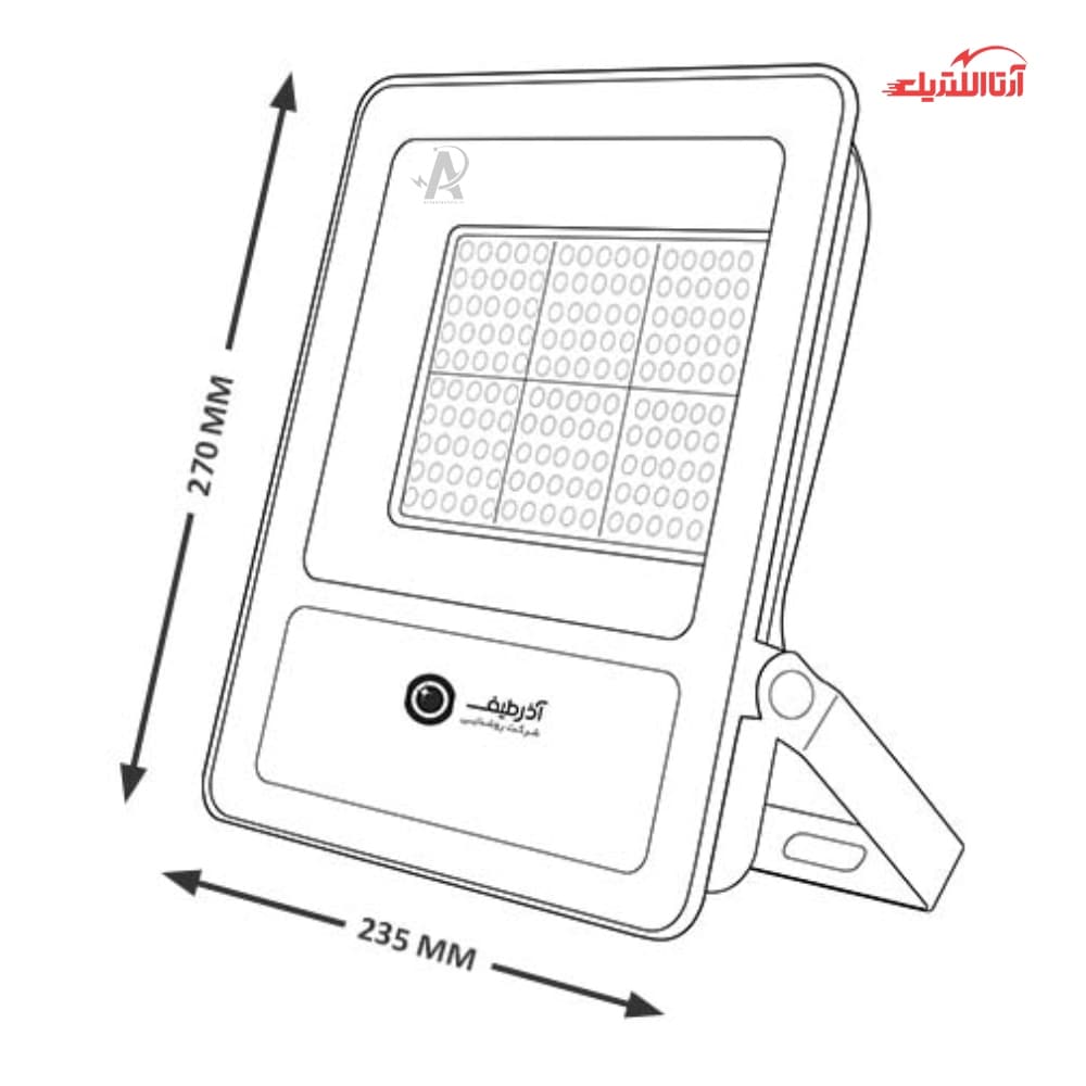 پروژکتور 100 وات لنزدار آذر طیف سری آلفا کد FL100W — تصویر ۳