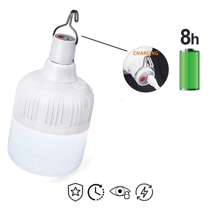 چراغ اضطراری و کمپی شارژی 20 وات LED BULB — تصویر ۵