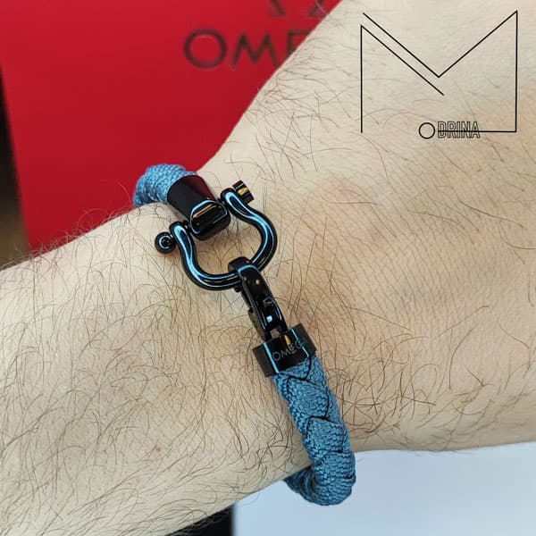 دستبند امگا کنفی طوسی مشکی مستر OMEGA — تصویر ۲